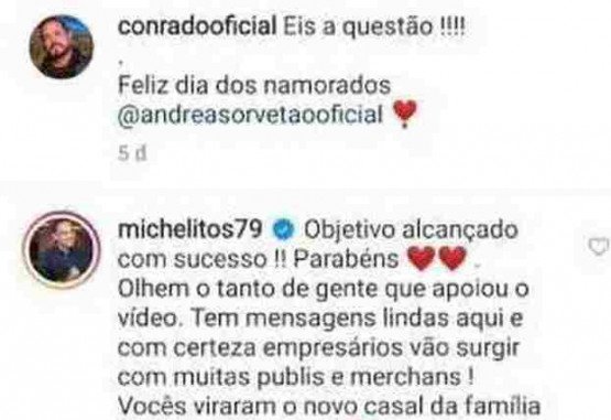 Interação entre Conrado e um usuário (foto: Reprodução/Instagram)
