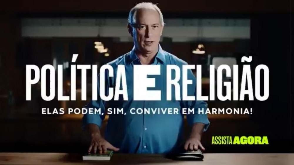 Com Bíblia e Constituição, Ciro acena a evangélicos