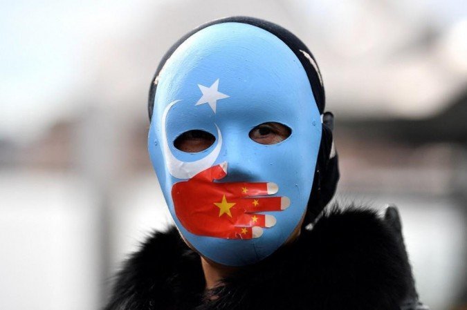 Protestante em Sidney, na Austrália (23/06/2021) / Saeed KHAN / AFP