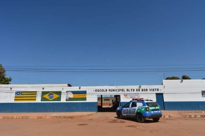 A base da força-tarefa, montada em frente a uma escola municipal, já foi desmobilizada -  (crédito: Ed Alves/CB/DA Press)