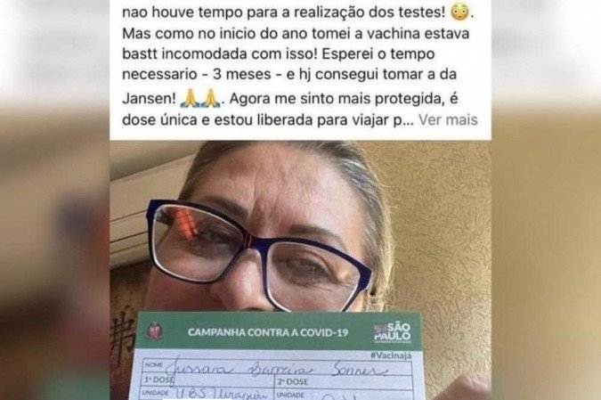 Sei que nenhuma vacina é totalmente segura pois não houve tempo para a realização dos testes. Mas como no início do ano tomei a vachina (sic) estava bastante incomodada com isso. Esperei o tempo necessário e hoje consegui tomar a da Janssen
