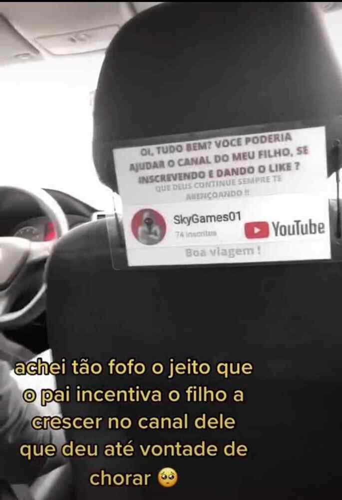 Print do v&iacute;deo da tiktoker Patr&iacute;cia Ribeiro, que se comoveu com a atitude do pai 