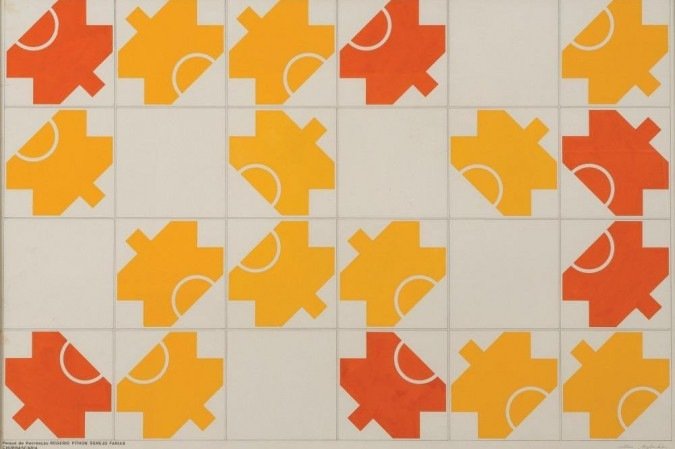 Painel de Azulejos de Athos Bulcão no parque da Cidade, em Brasília DF