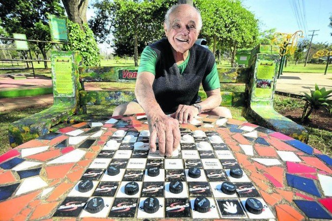 Rivaldo Cavalcanti é um dos criadores e administradores da Praça dos Semi-novos, no Parque da Cidade -  (crédito:               Marcelo Ferreira/CB/D.A Press                      )