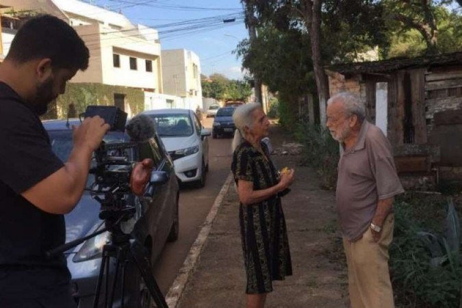 O set de filmagens de 'Delfini Brasília, olhar operário', que estará em debate no YouTube -  (crédito: Agência Ping D´Água e Oceano/ Divulgação)