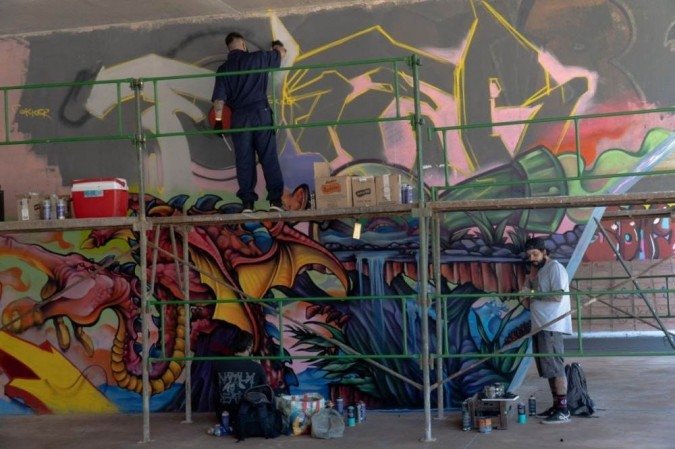 As obras ficarão expostas no viaduto da Galeria dos Estados -  (crédito: Secec-DF)