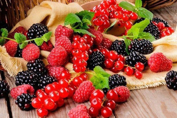 Frutas vermelhas, como o morango, possuem 92% de água em sua composição 