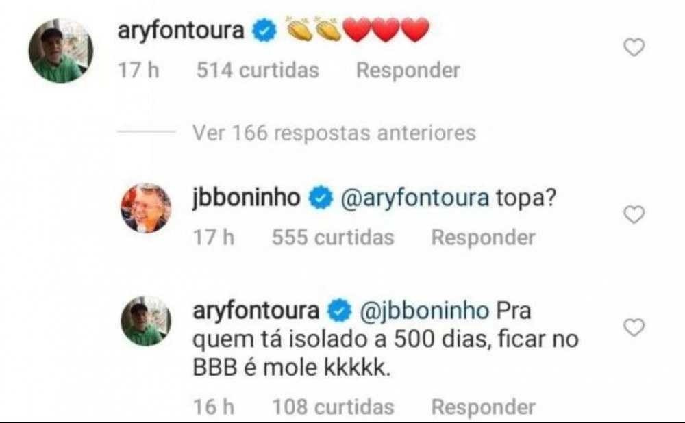 Boninho convida Ary Fontoura para participar do BBB22 &Eacute; mole