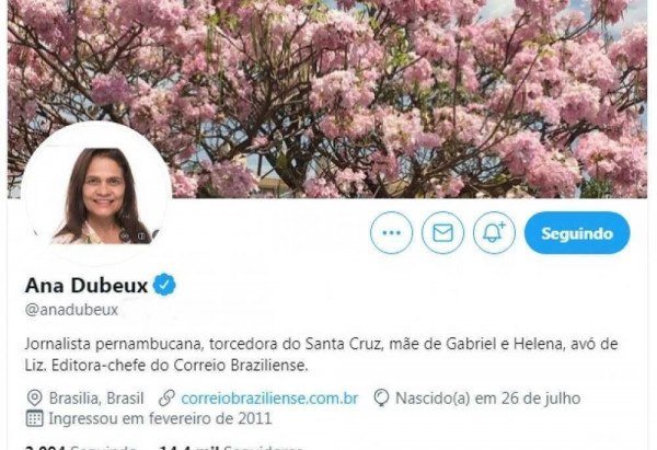 Ana Dubeux é eleita uma das personalidades essenciais no Twitter