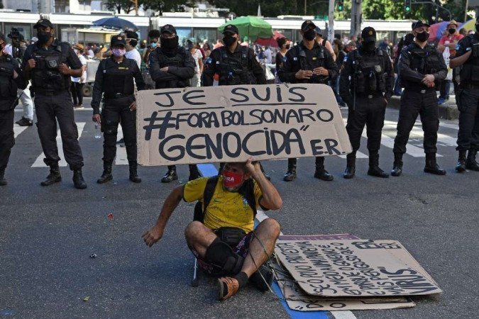 manifestação contra Bolsonaro em 24 de julho no Rio de Janeiro