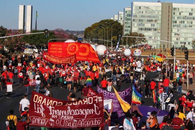 manifestação contra Bolsonaro em Brasília em 24 de julho 