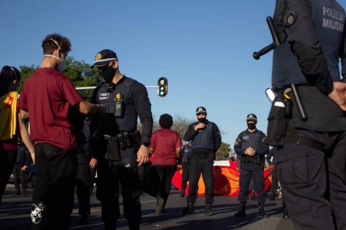 manifestação contra Bolsonaro em Brasília em 24 de julho 