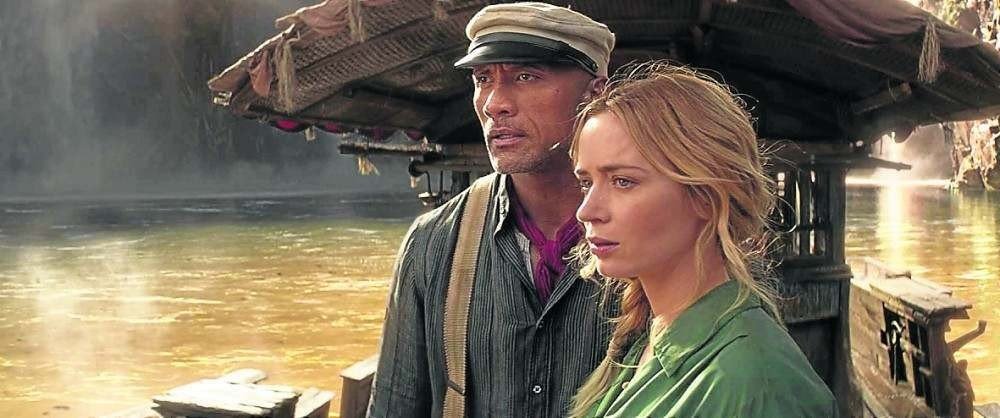 Dwayne Johnson e Emily Blunt: viagem rumo ao sucesso - (crédito: Disney/Divulgação) Dwayne Johnson e Emily Blunt: viagem rumo ao sucesso - (crédito: Disney/Divulgação)