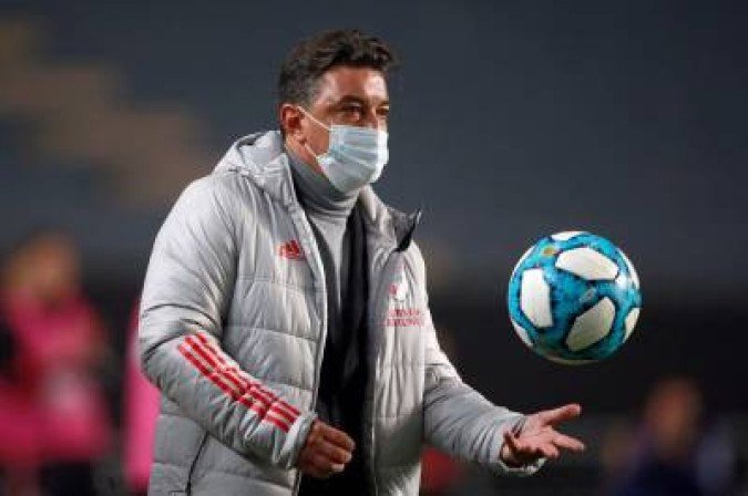 River Plate's coach Marcelo Gallardo is seen during the Copa Argentina round before quarterfinals footballl match between Boca Juniors and River Plate at Ciudad de La Plata stadium, in La Plata, Buenos Aires province, Argentina, on August 4, 2021.   (Photo by Demian Alday Estevez / POOL / AFP)