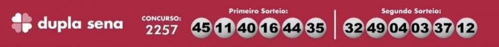 N&uacute;meros sorteados na Dupla Sena desta quinta-feira (5/8)