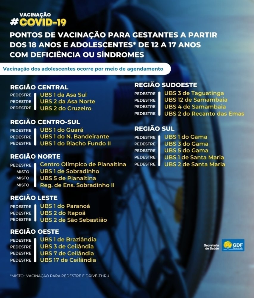 Card vacina gestantes e pu&eacute;rperas contra a covid-19 no DF