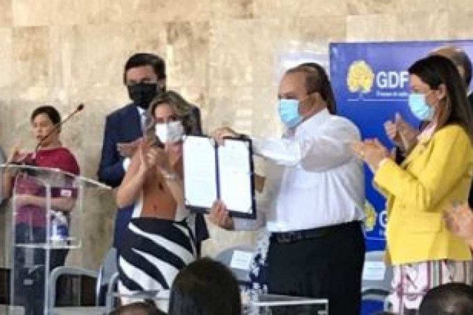 Durante evento, Ibaneis Rocha disse que nomeações são para atender pessoas com vulnerabilidade -  (crédito: Mariane Rodrigues)