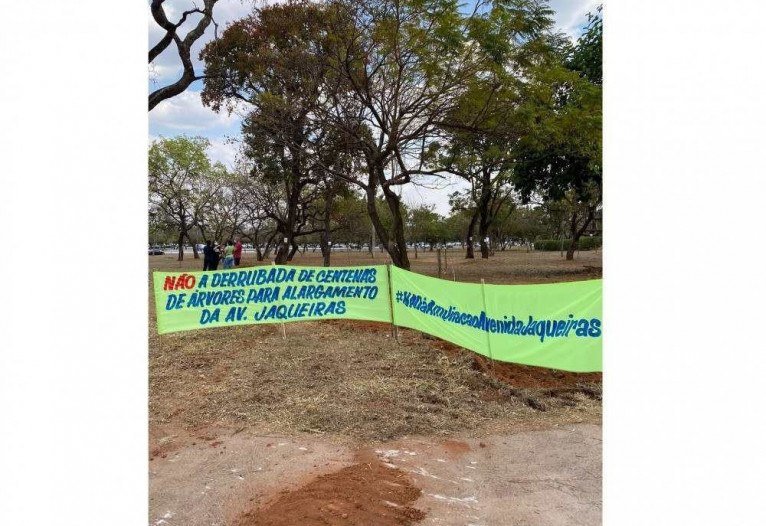Moradores do Sudoeste impediram que operários retirassem área verde da Quadra 105 