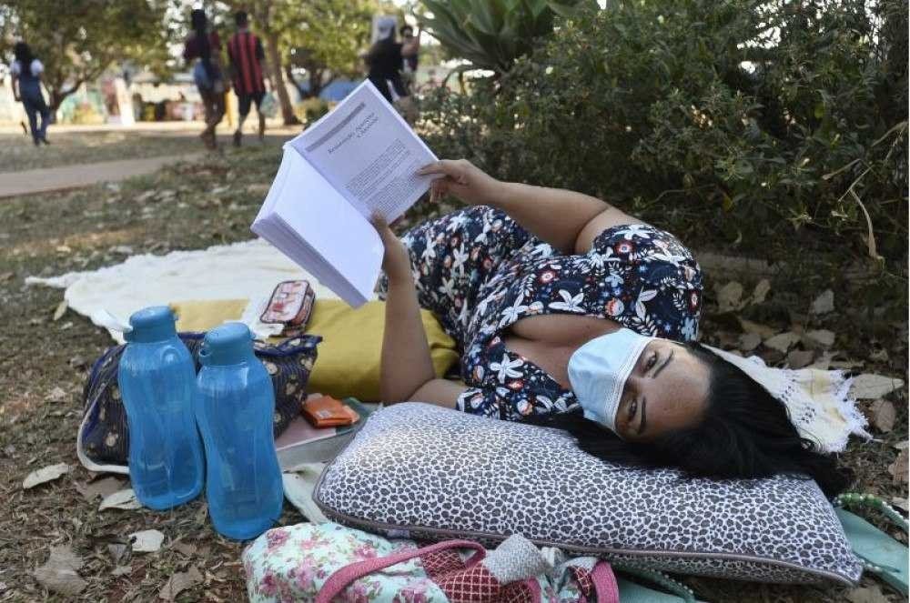 28/08/2021. Brasil. Brasilia - DF. Calor e baixa umidade em Brasília no Parque da Cidade. Adriana Melo