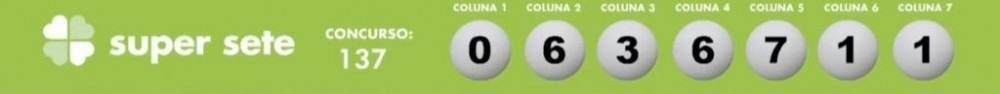 Confira os n&uacute;meros sorteados na Super Sete desta segunda-feira (30/8)
