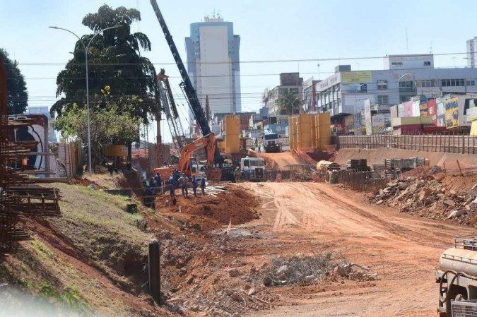 Obra do túnel de Taguatinga vai facilitar a circulação no local - (crédito: Ed Alves/CB/D.A Press) Obra do túnel de Taguatinga vai facilitar a circulação no local - (crédito: Ed Alves/CB/D.A Press)