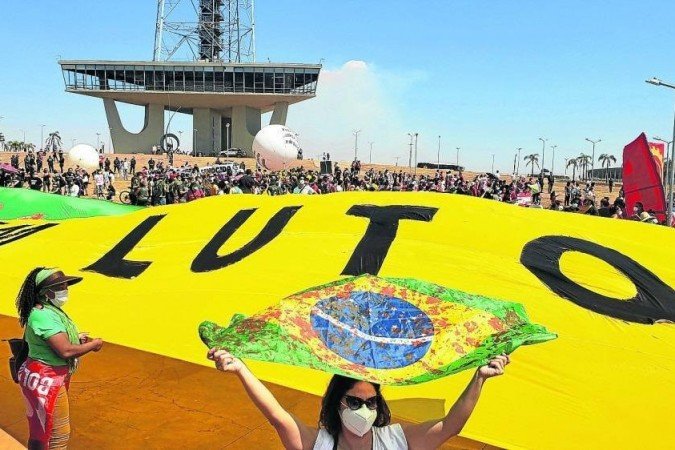 27ª edição do Grito não teve visibilidade dos tempos dos governos do PT -  (crédito: Carlos Vieira/CB/D.A Press)