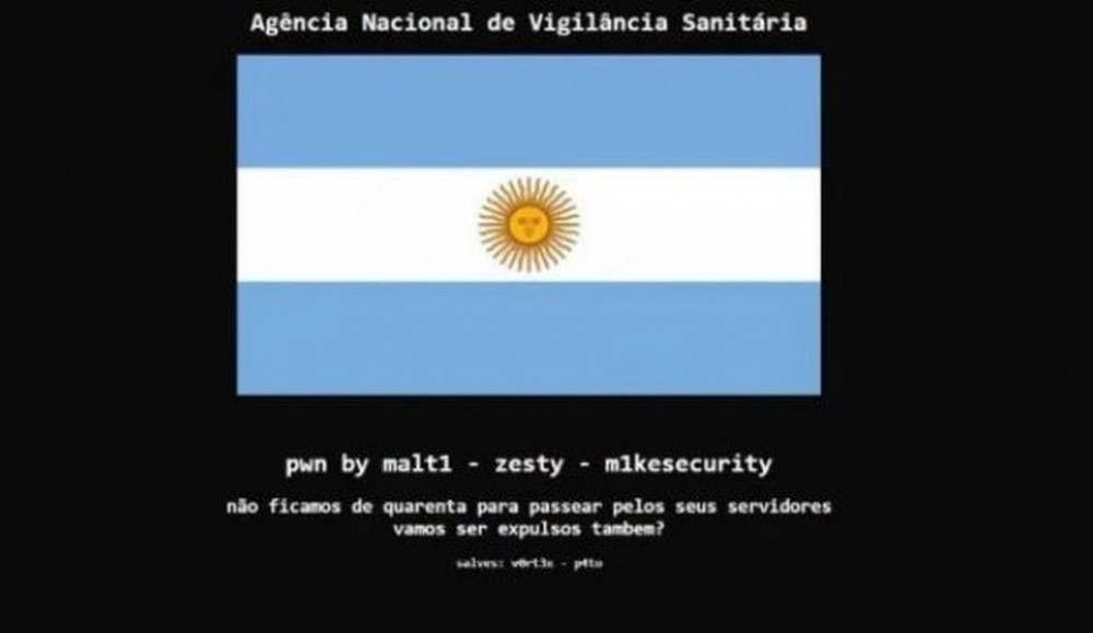 Site da Anvisa é invadido por hackers argentinos em ato de provocação 