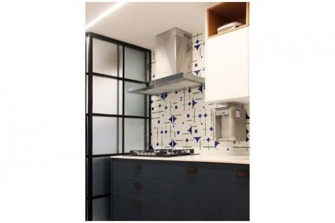 Os azulejos deixaram a cozinha personalizada Os azulejos deixaram a cozinha personalizada