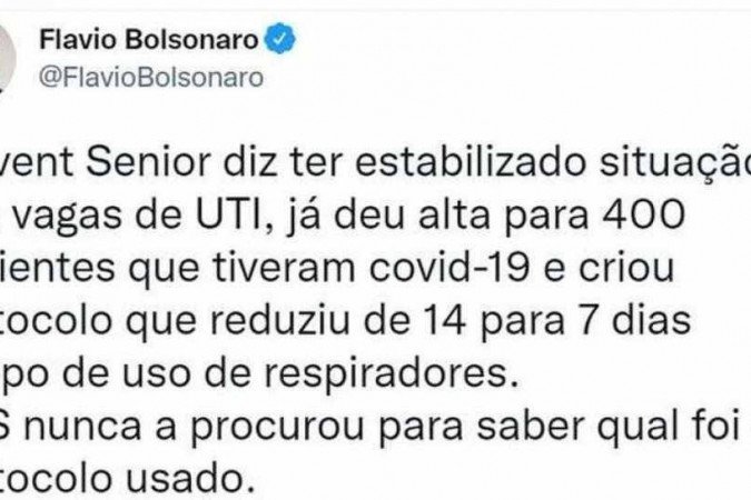 Post Flávio Bolsonaro