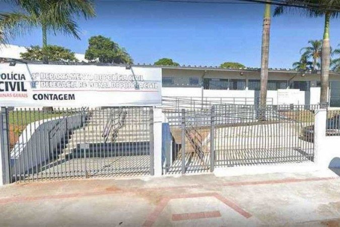 Homem foi levado para a Delegacia de Plantão de Contagem -  (crédito:  Reprodução da internet/Google Maps)