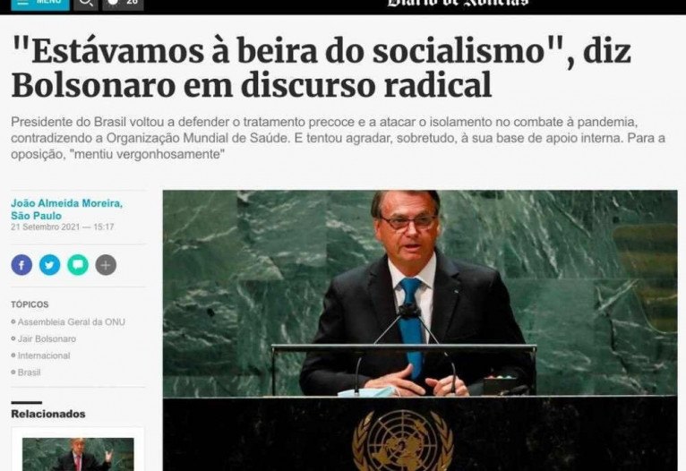 Radical": imprensa estrangeira repercute discurso de Bolsonaro na ONU