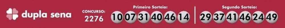 Confira os n&uacute;meros sorteados na Dupla Sena desta ter&ccedil;a-feira (21/9)