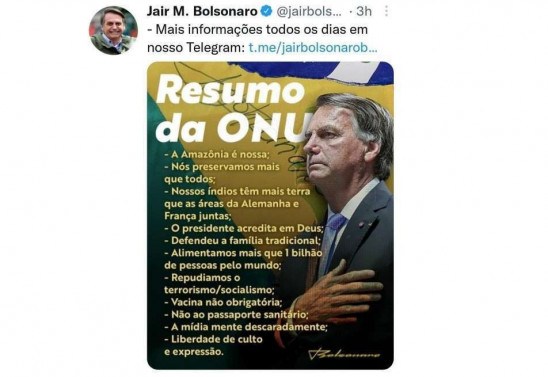 Jair Bolsonaro/Twitter/Reprodução