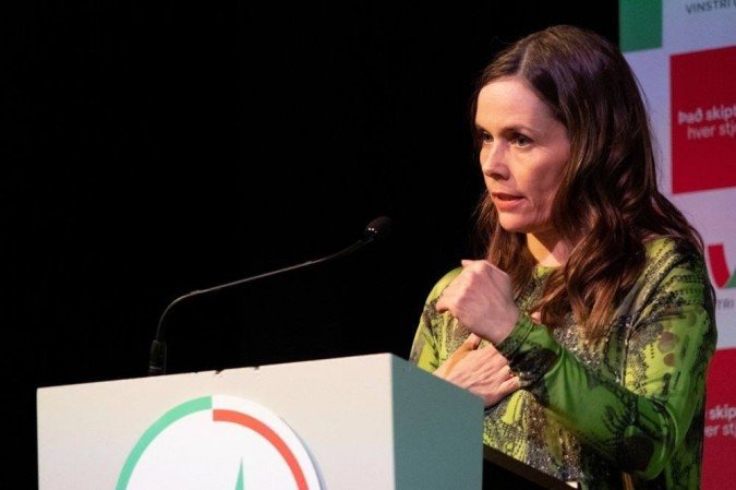 A primeira-ministra islandesa, Katrin Jakobsdottir -  (crédito: Tom LITTLE / AFP)
