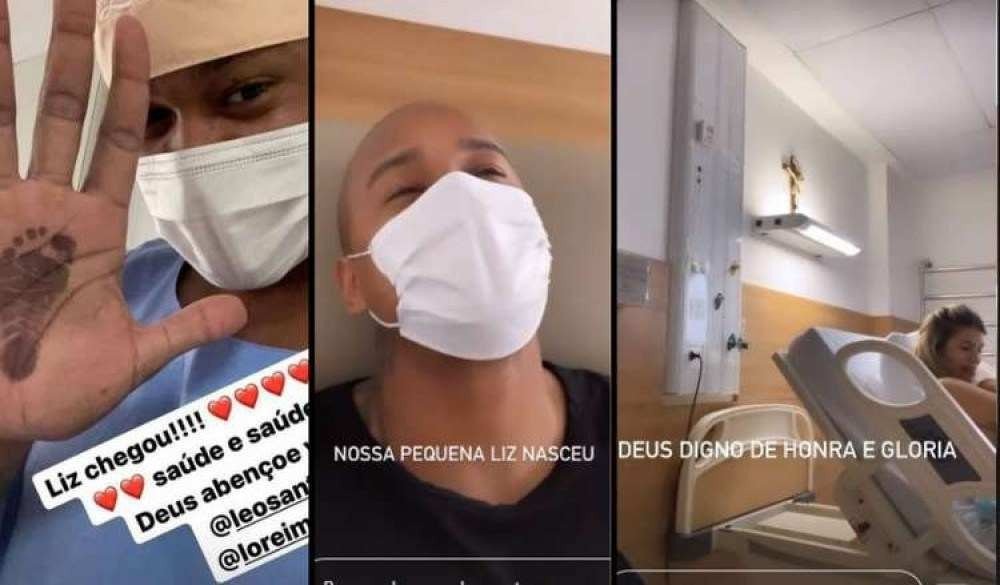 Casal mostra um pouco do p&oacute;s-parto de Liz nos stories do instagram
