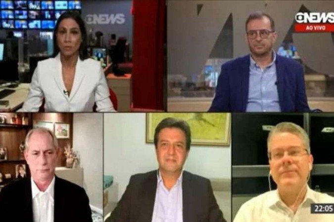 Ciro Gomes (PDT), Luiz Henrique Mandetta (DEM) e Alessandro Vieira (Cidadania) participaram de debate na noite deste domingo (26/9) - (crédito: GloboNews/Reprodução) Ciro Gomes (PDT), Luiz Henrique Mandetta (DEM) e Alessandro Vieira (Cidadania) participaram de debate na noite deste domingo (26/9) - (crédito: GloboNews/Reprodução)
