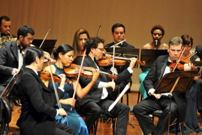 Apresentação on-line da Orquestra Sinfônica do Teatro Nacional Cláudio Santoro -  (crédito: Crédito: Divulgação)