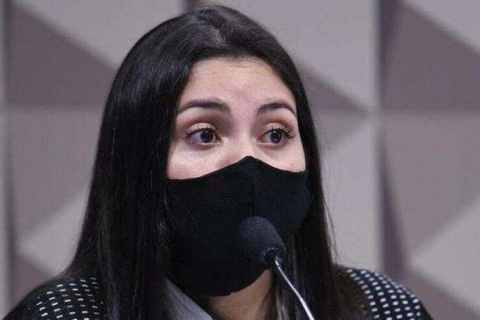 Advogada Bruna Morato durante depoimento na CPI da COVID, nesta terça-feira -  (crédito:  Edilson Rodrigues/Agência Senado)