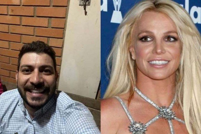 Caio Afiune celebra suspensão da Tutela de Jamie Spears sobre a filha, Britney -  (crédito: Reprodução/Twitter/Montgem)