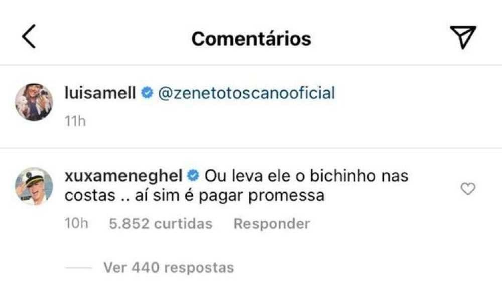 Xuxa Meneghel critica Zé Neto após desabafo de Luisa Mell (foto: Reprodução/Instagram)