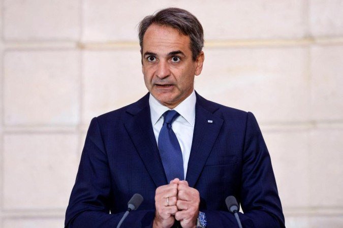 O primeiro-ministro grego, Kyriakos Mitsotakis - (crédito: Ludovic MARIN / AFP / POOL) O primeiro-ministro grego, Kyriakos Mitsotakis - (crédito: Ludovic MARIN / AFP / POOL)