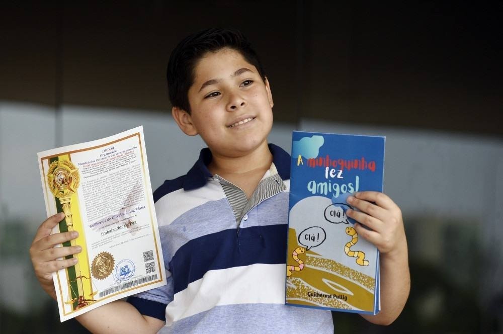 Para o estudante Pullig, 11,escrever é uma forma de expressão que o ajudou a fazer amigos