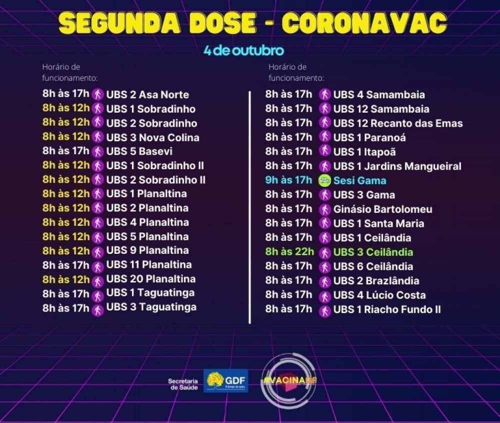 Vacina&ccedil;&atilde;o de segunda dose da Coronavac