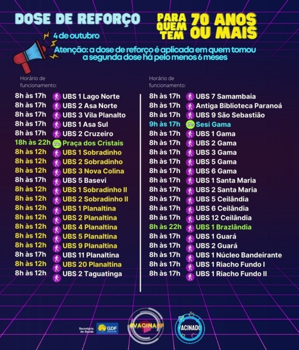 Dose de refor&ccedil;o para pessoas com 70 anos ou mais