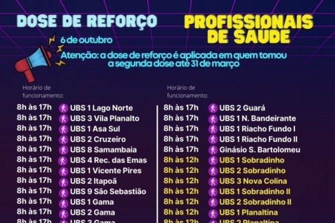 Confira os locais de vacinação para os profissionais de saúde
