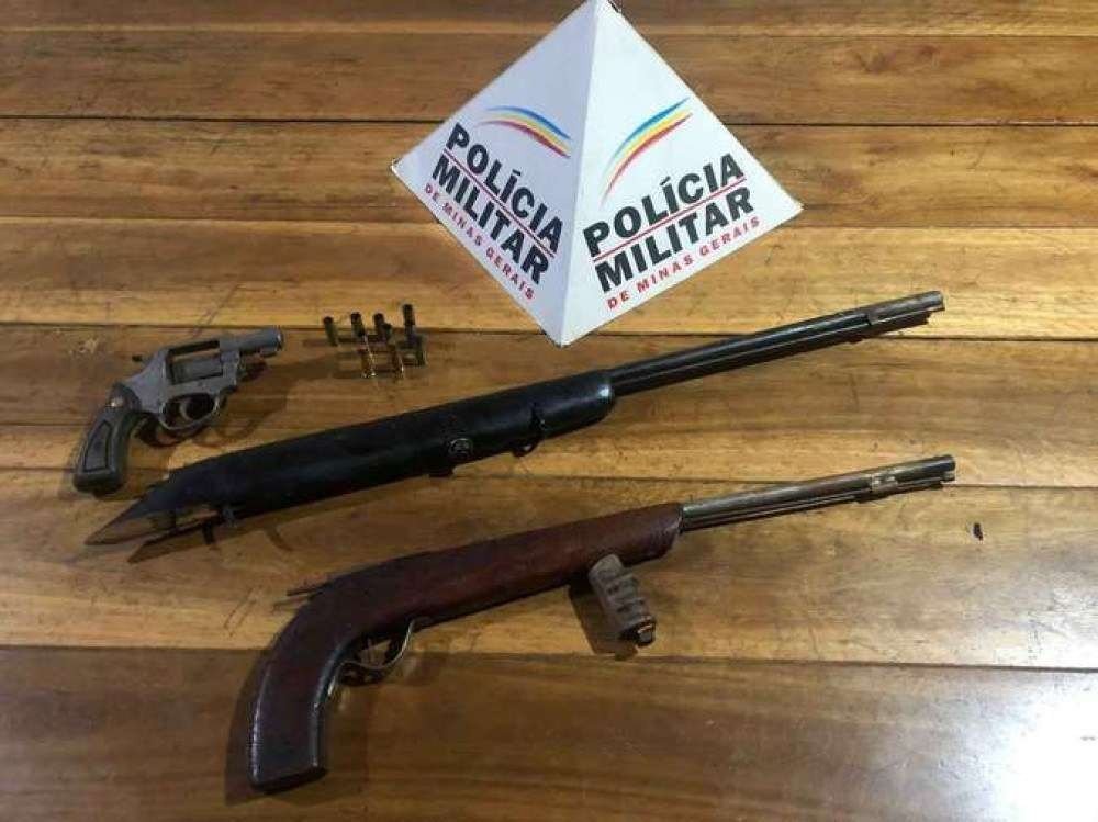 Foram apreendidas três armas de fogo na Operação Saturação