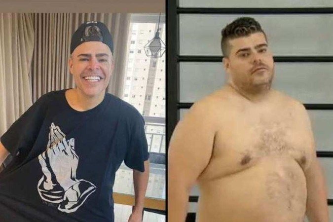 Rafael Vanucci surge 82 quilos mais magro - (crédito: Reprodução/Instagram/Montagem) Rafael Vanucci surge 82 quilos mais magro - (crédito: Reprodução/Instagram/Montagem)