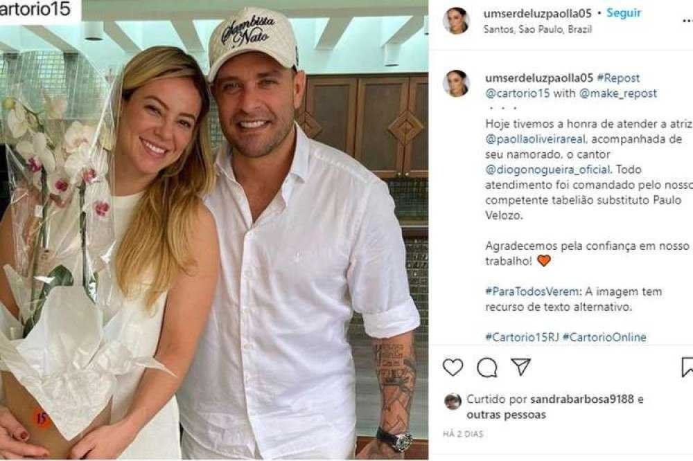 Publicação repostada por um fã clube de Paolla 