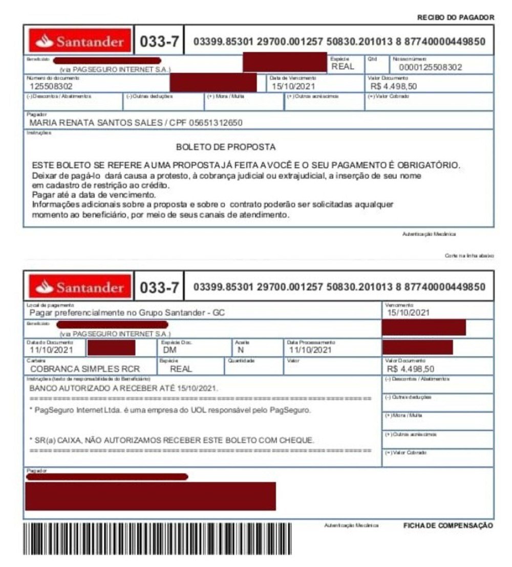 Falso boleto bancário usado para cobrança indevida contra sindicalizados do Sinpro-DF