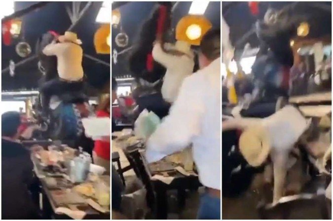 O caso ocorreu em um famoso restaurante do Norte de Bogotá, capital da Colômbia, chamado Las Margaritas - (crédito: Reprodução/Twitter/@RCAnimal) O caso ocorreu em um famoso restaurante do Norte de Bogotá, capital da Colômbia, chamado Las Margaritas - (crédito: Reprodução/Twitter/@RCAnimal)